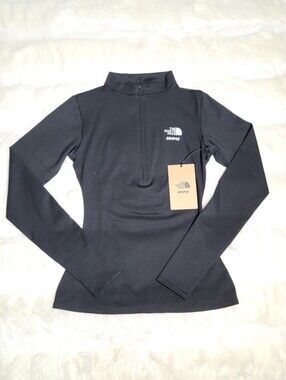 The North Face TNF x SKIMS Refina Longsleeve Top Black Onyx Women Small NEW